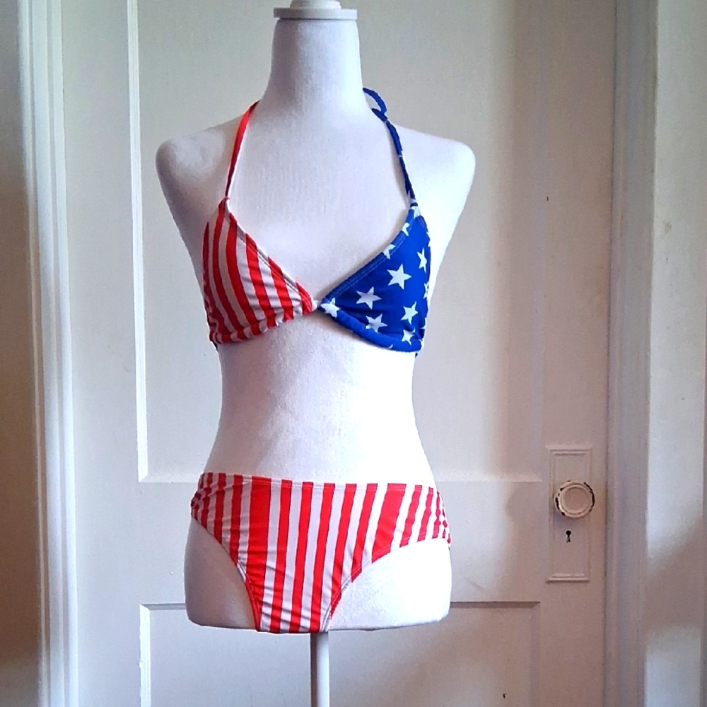 American Flag Swim Suit - Picture 1 of 2